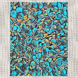 Blue Hydrangea Urban Art Fleece Blanket