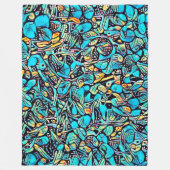 Blue Hydrangea Urban Art Fleece Blanket (Voorkant)