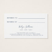 Blue Hydrangea verwijzingskaart Visitekaartje (Achterkant)