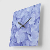 Blue Hydrangea Vierkante Klok (Hoek)