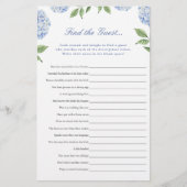 Blue Hydrangea Vind het Gastspel Papier Kaart (Voorkant)