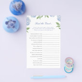 Blue Hydrangea Vind het Gastspel Papier Kaart (Enkel)