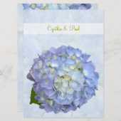 Blue Hydrangea Vow Renewal Uitnodiging (Voorkant / Achterkant)