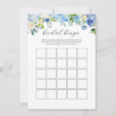 Blue Hydrangea Vrijgezellenfeest Bruids Bingospel Kaart (Voorkant)
