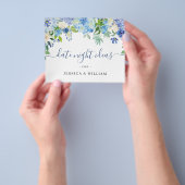 Blue Hydrangea Vrijgezellenfeest Date Night Idea K Flyer (Hand)