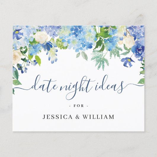 Blue Hydrangea Vrijgezellenfeest Date Night Idea K Flyer (Voorkant)