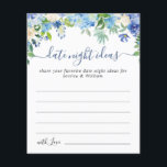 Blue Hydrangea Vrijgezellenfeest Date Night Idea K Flyer<br><div class="desc">Blue Hydrangea Vrijgezellenfeest Date Night Idea Kaart.</div>