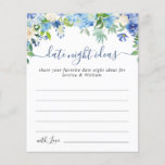 Blue Hydrangea Vrijgezellenfeest Date Night Idea K Flyer<br><div class="desc">Blue Hydrangea Vrijgezellenfeest Date Night Idea Kaart.</div>