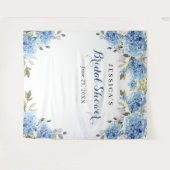 Blue Hydrangea Vrijgezellenfeest foto achtergrond Wandkleed (Voorkant (horizontaal))