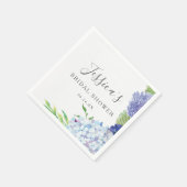 Blue Hydrangea Vrijgezellenfeest Napkins Servet (Hoek)