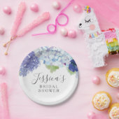 Blue Hydrangea Vrijgezellenfeest Party Borden Papieren Bordje (Feest)