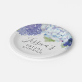 Blue Hydrangea Vrijgezellenfeest Party Borden Papieren Bordje (Gekanteld)