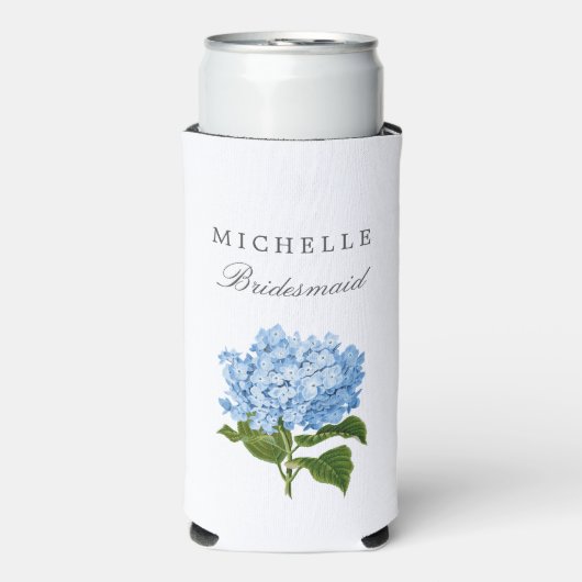 Blue Hydrangea Vrijgezellenfeest Party Seltzer Blikjeskoeler (Seltzer Voorkant)