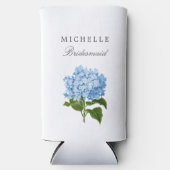 Blue Hydrangea Vrijgezellenfeest Party Seltzer Blikjeskoeler (Voorkant)