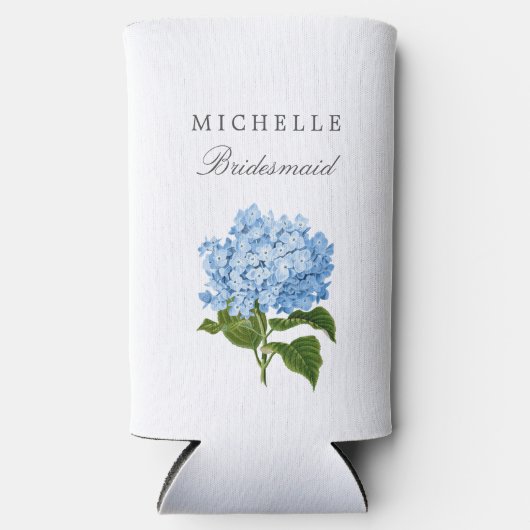 Blue Hydrangea Vrijgezellenfeest Party Seltzer Blikjeskoeler (Voorkant)
