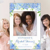 Blue Hydrangea Vrijgezellenfeest Photo Prop Poster