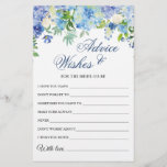 Blue Hydrangea Vrijgezellenfeest Wishes & Advice K<br><div class="desc">Blue Hydrangea Wishes & Advice Kaart. Pas de bruid aan om de naam en de datum van de douche te zijn. Voor verdere aanpassing,  te klikken gelieve de "pas verder"verbinding aan. Als je hulp nodig hebt,  neem dan contact met me op.</div>