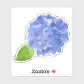 Blue Hydrangea Watercolor Flower Sticker (Vel)