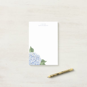 Blue Hydrangea Waterverf Bloom gepersonaliseerd Post-it® Notes