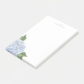 Blue Hydrangea Waterverf Bloom gepersonaliseerd Post-it® Notes (Schuin)