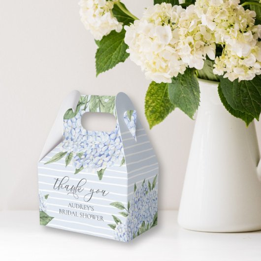 Blue Hydrangea Waterverf Blooms Custom Bedankdoosjes