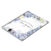 Blue Hydrangea Waterverf Brieven aan de bruid Notitieboek (Linkerzijde)