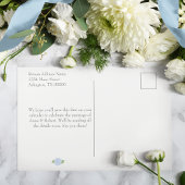 Blue Hydrangea Waterverf bruiloft Aankondigingskaart