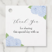 Blue Hydrangea Waterverf bruiloft Bedankjes Labels (Voorkant)