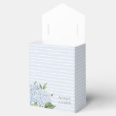 Blue Hydrangea Waterverf Crest and Flowers Custom Bedankdoosjes (Geopend)