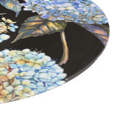 Blue Hydrangea Waterverf: Donker naadloos patroon Snijplank (Hoek)