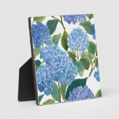 Blue Hydrangea Waterverf Floral Coastal Painting Fotoplaat (Voorkant)