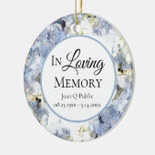 Blue Hydrangea Waterverf Memorial Keepsake Keramisch Ornament (Links)