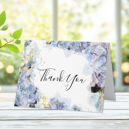 Blue Hydrangea Waterverf Sympathie Dank u Bedankkaart