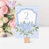 Blue Hydrangea Waterverf Wedding Crest Kaart
