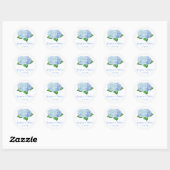 Blue Hydrangea Waterverf Wedding Stickers (Vel)