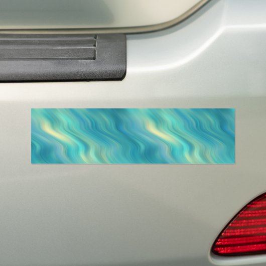 Blue Hydrangea Wavy Texture Bumpersticker (Op auto)