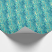 Blue Hydrangea Wavy Texture Cadeaupapier (Hoek)