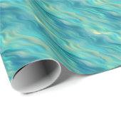 Blue Hydrangea Wavy Texture Cadeaupapier (Rol Hoek)