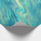 Blue Hydrangea Wavy Texture Cadeaupapier (Hoek)