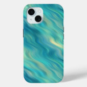 Blue Hydrangea Wavy Texture Case-Mate iPhone Case (Achterkant)