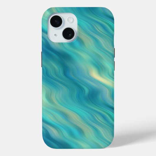 Blue Hydrangea Wavy Texture Case-Mate iPhone Case (Achterkant)
