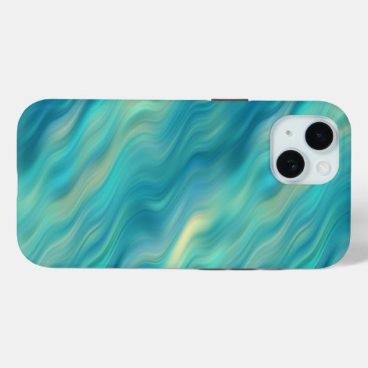 Blue Hydrangea Wavy Texture Case-Mate iPhone Case (Achterkant (horizontaal))