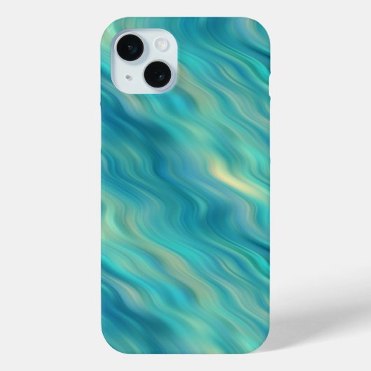 Blue Hydrangea Wavy Texture Case-Mate iPhone Case (Achterkant)