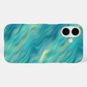 Blue Hydrangea Wavy Texture Case-Mate iPhone Case (Achterkant (horizontaal))