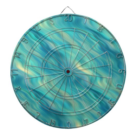 Blue Hydrangea Wavy Texture Dartbord (Voorkant)