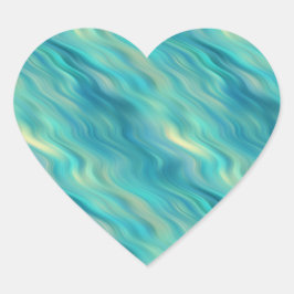 Blue Hydrangea Wavy Texture Hart Sticker