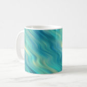 Blue Hydrangea Wavy Texture Koffiemok (Voorkant links)