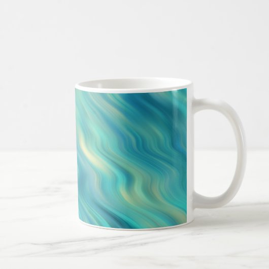Blue Hydrangea Wavy Texture Koffiemok (Rechts)