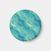 Blue Hydrangea Wavy Texture Magneet (Voorkant)
