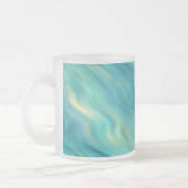 Blue Hydrangea Wavy Texture Matglas Koffiemok (Links)